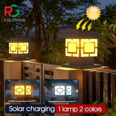 (Only 1 PC) Solar Post Lights, Outdoor Fence Post Cap Light .